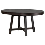 Tavolo da pranzo allungabile rotondo Espresso/Naturale, base a X, 4-6 posti a sedere