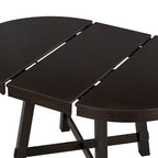 Tavolo da pranzo allungabile rotondo Espresso/Naturale, base a X, 4-6 posti a sedere