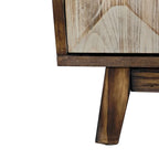 Credenza vintage a 4 ante marrone/nera, stile antico