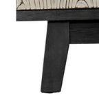 Credenza vintage a 4 ante marrone/nera, stile antico
