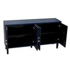 Mobile Contenitore a 4 Ante Blu/Grigio per 1 (Stile Credenza)