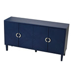 Mobile Contenitore a 4 Ante Blu/Grigio per 1 (Stile Credenza)