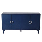 Mobile Contenitore a 4 Ante Blu/Grigio per 1 (Stile Credenza)