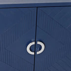 Mobile Contenitore a 4 Ante Blu/Grigio per 1 (Stile Credenza)