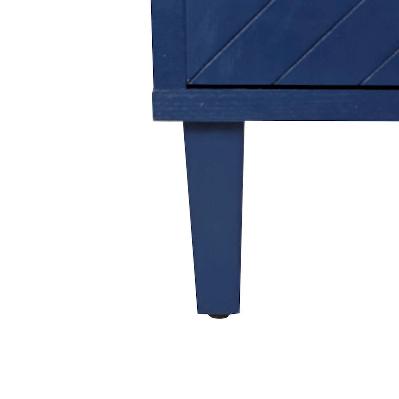 Mobile Contenitore a 4 Ante Blu/Grigio per 1 (Stile Credenza)
