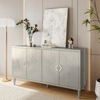Mobile Contenitore a 4 Ante Blu/Grigio per 1 (Stile Credenza)