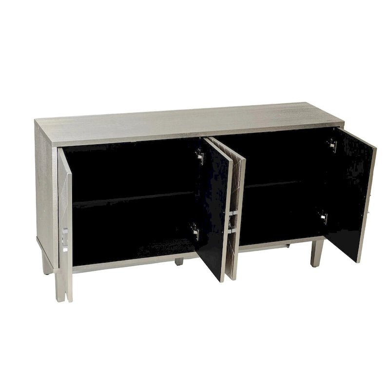 Mobile Contenitore a 4 Ante Blu/Grigio per 1 (Stile Credenza)