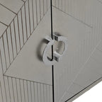 Mobile Contenitore a 4 Ante Blu/Grigio per 1 (Stile Credenza)