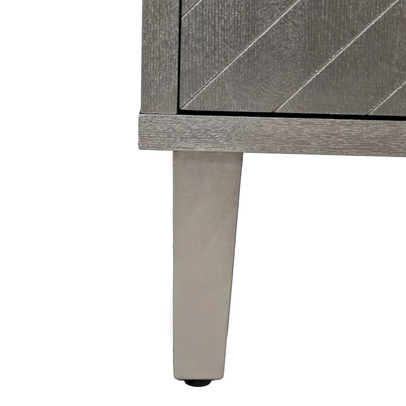Mobile Contenitore a 4 Ante Blu/Grigio per 1 (Stile Credenza)