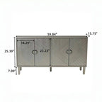 Mobile Contenitore a 4 Ante Blu/Grigio per 1 (Stile Credenza)