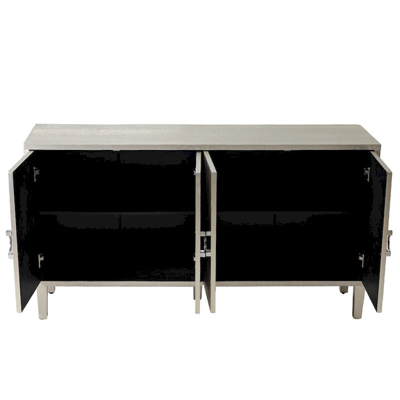 Mobile Contenitore a 4 Ante Blu/Grigio per 1 (Stile Credenza)