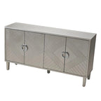 Mobile Contenitore a 4 Ante Blu/Grigio per 1 (Stile Credenza)