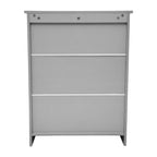 Mobiletto da bagno a pavimento autoportante bianco/grigio, con 2 ante, montaggio da 1 persona