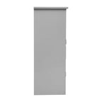 Mobiletto da bagno a pavimento autoportante bianco/grigio, con 2 ante, montaggio da 1 persona
