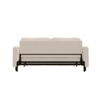 Divano-letto a due posti, Beige/Nero, idraulico, convertibile