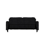 Divano-letto a due posti, Beige/Nero, idraulico, convertibile