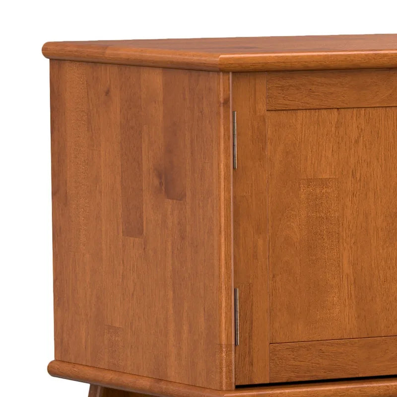 Mobile Porta TV Moderno Metà Secolo in Teak Marrone, Larghezza 183 cm, Adatto per TV fino a 80"