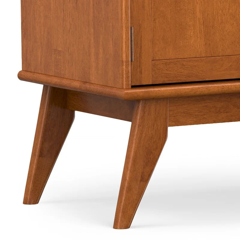 Mobile Porta TV Moderno Metà Secolo in Teak Marrone, Larghezza 183 cm, Adatto per TV fino a 80"