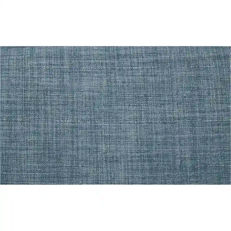 Poltrona a pozzetto di metà secolo con gambe color espresso scuro, lino/denim, 1 posto